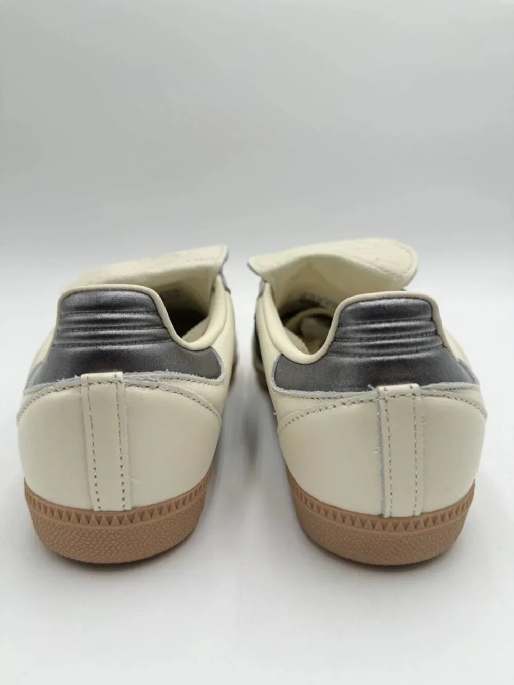 Women's Adidas Originals Samba Long Tongue Shoes - Cream White Black Gum JP6143 - Picture 7 of 14